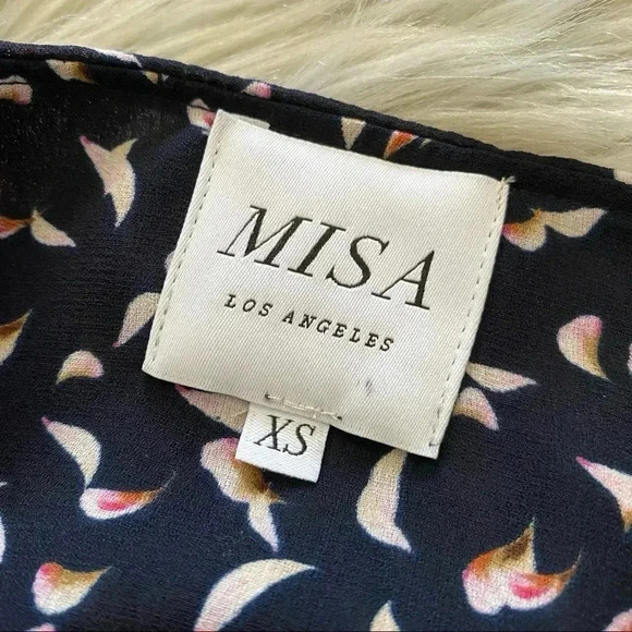 MISA Andrea Puff Sleeve Wrap Dress Size XS - Picture 9 of 10